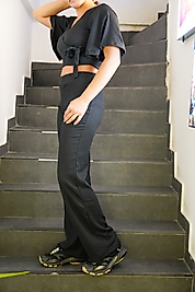 Siyah Bürümcük Alt-Üst Takım